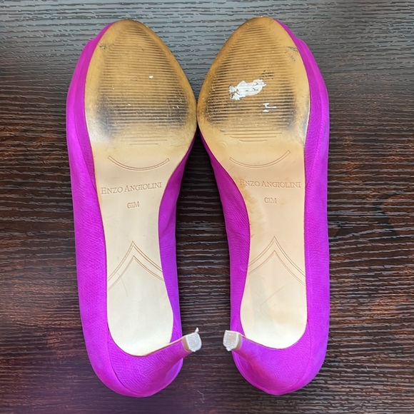 Enzo Angiolini Eagelabelle Pink Open Toe Pumps - Picture 11 of 16